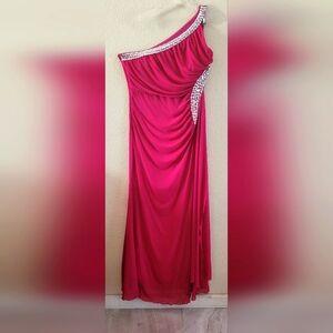 Plus Size 18 Formal Long Crystal Dress